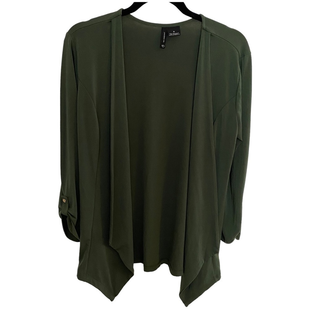 𝅺new Directions Dressy Cardigan Small Dark Green